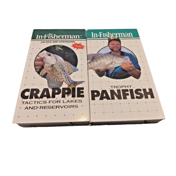 2 Fishing Fish VHS Tapes: Panfish Patterns and Trophy Panfish-In-Fisherman - Picture 1 of 7